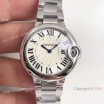 Best Replica Cartier Ballon Bleu Quartz Watch White Roman Dial 33mm